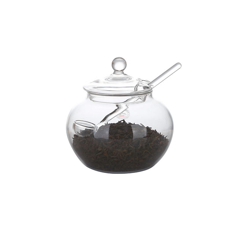 ming shangde seasoning bottle storage tank 350ml heat-resistant glass seasoning tank sugar msg salt seasoning storage box
