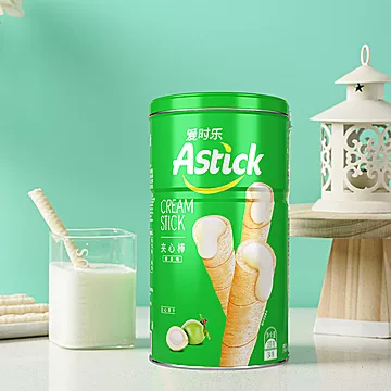 Astick/爱时乐休闲食品椰香夹心棒330g*2罐[2元优惠券]-寻折猪