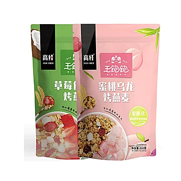 【王饱饱】水果烘焙燕麦片2袋430g[10元优惠券]-寻折猪