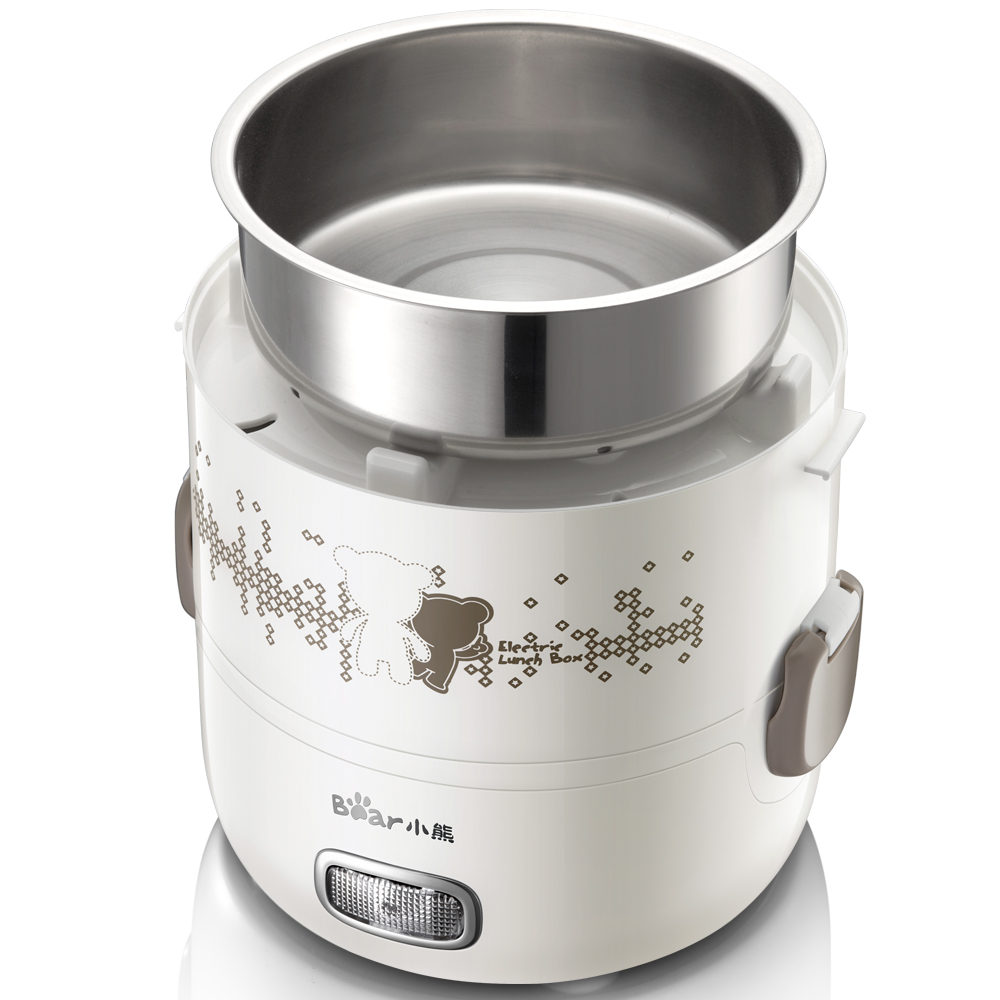 bear / bear electric lunch box dfh-s2358 heating three-layer rice steamer heating lunch box insulation 2l