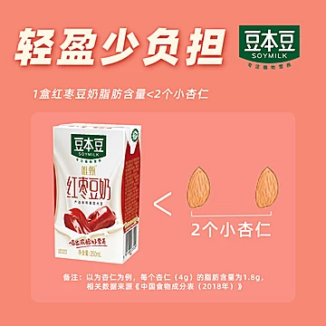 【豆本豆】唯甄红枣豆奶250ml*24盒[5元优惠券]-寻折猪