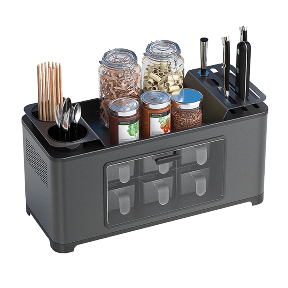 贝瑟斯厨房置物架收纳调料盒多功能筷子刀架调料瓶罐带盖储物架子
