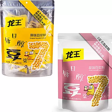 龙王每日醇豆浆粉原味450g+甜味450g[10元优惠券]-寻折猪