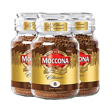 摩可纳Moccona深度烘焙冻干黑咖啡100g*3瓶[20元优惠券]-寻折猪
