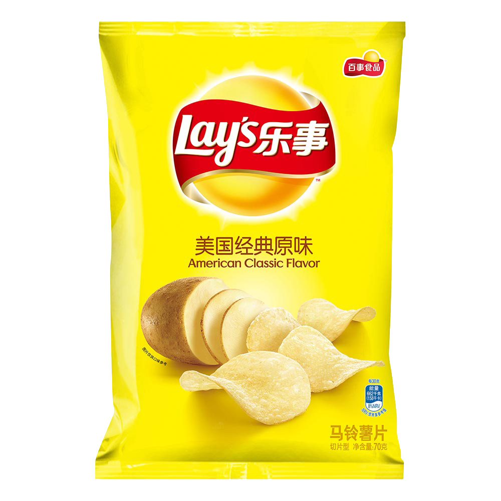 lay"s/乐事薯片美国经典原味70g 零食新老包装休闲