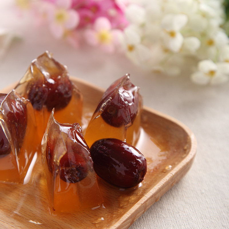 【天猫超市】淘吉红枣果肉果冻布丁240g零食品喜糖果四季和食系列