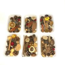 Pine cones ornaments pine Tower wild DIY handmade material dried flower creative kindergarten forest branches