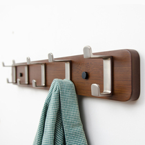Nordic wood super thick wall coat rack coat hook wall hanging clothes hook creative porch bedroom door rear clothes rack