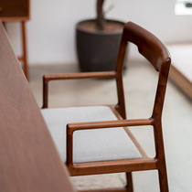 Ming Armchair Black Walnut Home Backrest Armrest Dining Chair New Chinese Style Solid Wood Modern Simple Suyuan Furniture