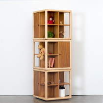 Yuanbai Childrens Combination Square Cabinet Display Storage Cabinet Wardrobe New Chinese Style Solid Wood Modern Simple Suyuan Furniture