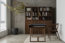 Study furniture combination bookcase bookshelf desk chair new Chinese style solid wood modern simplicity Suyuan furniture