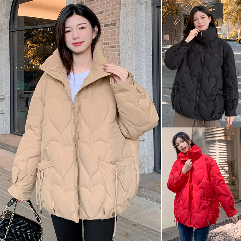 Large code pregnant woman cotton coat woman coat Winter Korean version Short style bread clothes small sub loose down to serve 200 kilos-Taobao