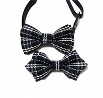 FXB handmade black plaid 100 days baby bow tie Year-old boy baby bow tie Children student bow tie