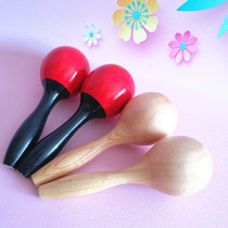 Baby sand hammer baby early education Music Percussion instrument sand ball children rattle varnish log sand hammer sand sand Bell