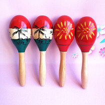 Orff percussion instrument wooden sand hammer large carved sand hammer coconut sand ball early education music teaching aids