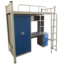 Castle elevated bed bed under table combination bed Student dormitory bed employee Iron art bed Single-person spaces