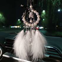 Car car pearl drill decoration creative high-end car interior decoration hanging parts rear view mirror decoration goddess