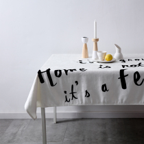 Nordic minimalist tablecloth ins simple Net red tablecloth thickened coffee table rectangular small round table cover cloth