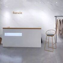 Cashier Small simple clothing store Barber beauty salon Bar counter Front desk table Reception desk Paint welcome desk
