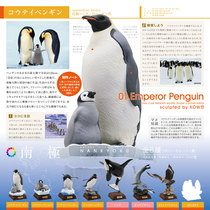 Spotted Japanese version of Chitan Gliding Penguin Antarctic Bottom Series Penguin Family Micro Museum Twisting Eggs