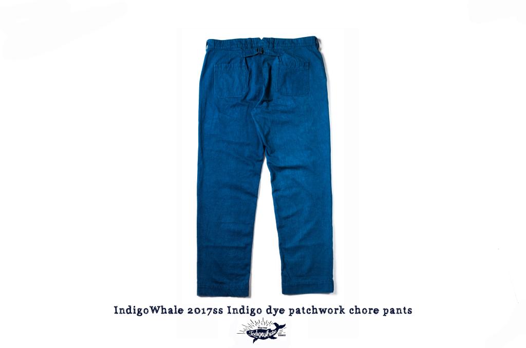 IndigoWhale 植物蓝染拼接法式巴黎扣工装裤Indigo Chore Pants