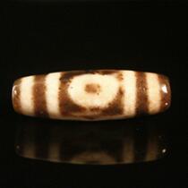 Tibet Tianzhu Cinnabar Three Eyes Natural Chalcedar Agate Seven Treasure Necklace Pendant