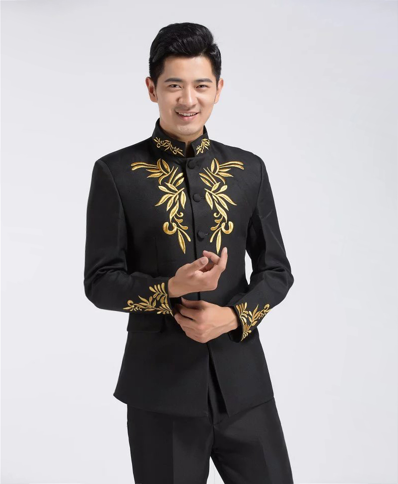 古装秀禾服男士结婚礼服中式结婚喜服唐装新郎敬酒服中山装演出服