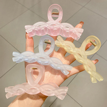 Frosted high-end large banana hairclip temperament back of the head hair grab clip female summer bath shark clip hairpin headgear