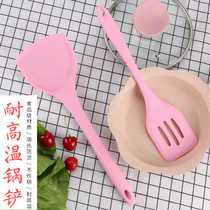 Silica gel spatula long handle household kitchenware high temperature resistant spill shovel flat shovel complementary food spatula non-stick cooking shovel