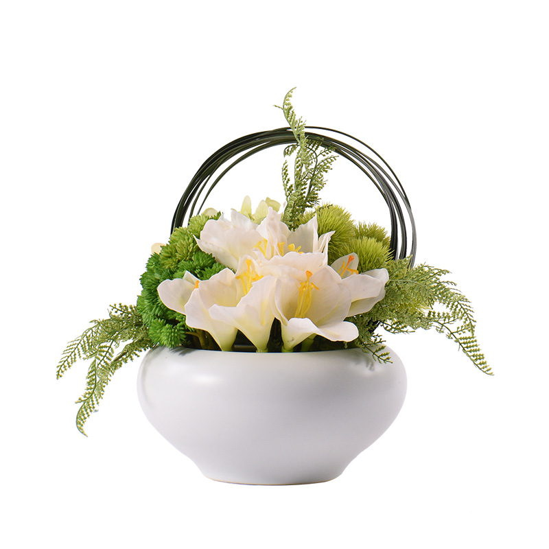 I and contracted callas dried flower simulation flowers, ceramic vases, flower hotel mock up room sitting room false furnishing articles