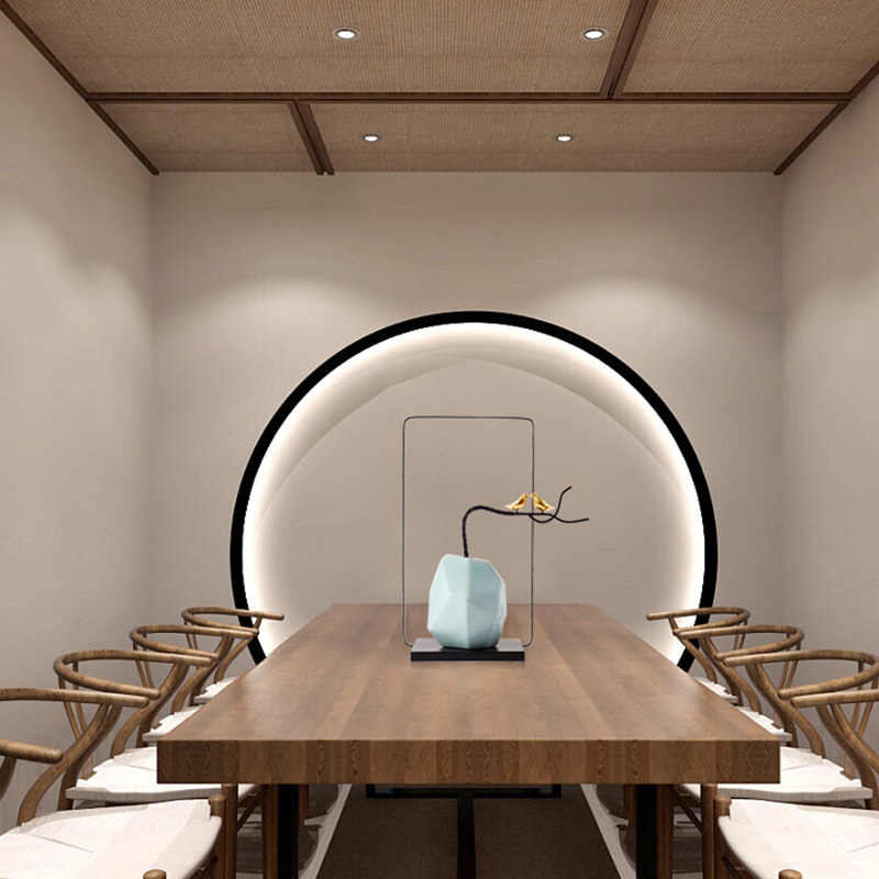New Chinese style example room porch place hotel club creative partition soft outfit ceramic rockery zen sitting room decoration