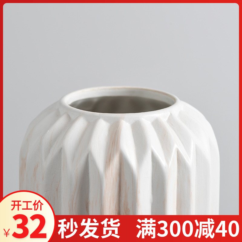 I and contracted white ceramic vase furnishing articles sitting room the bedroom room flower arranging individuality creative decoration home decoration