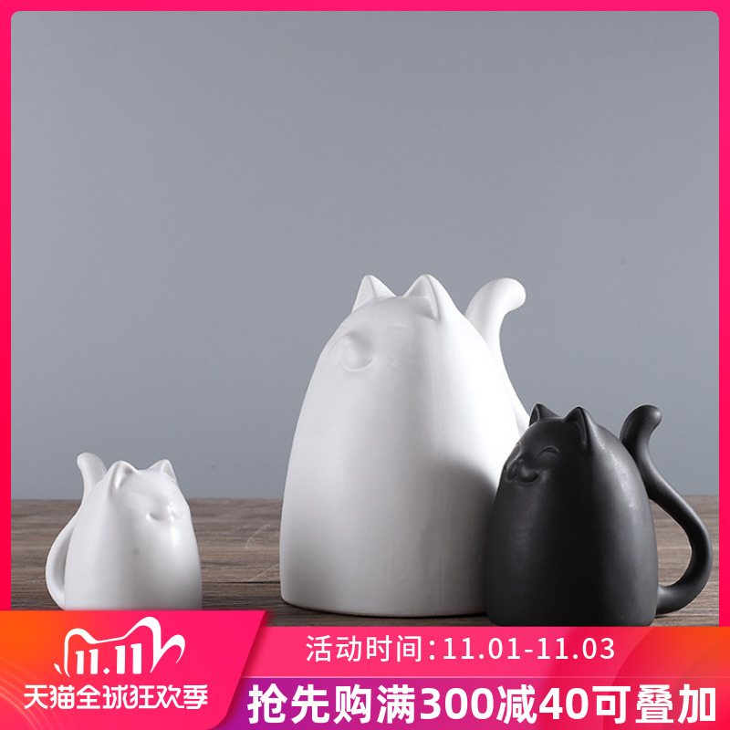 The sitting room TV ark adornment furnishing articles creative household ceramics handicraft 3 home furnishing articles cat