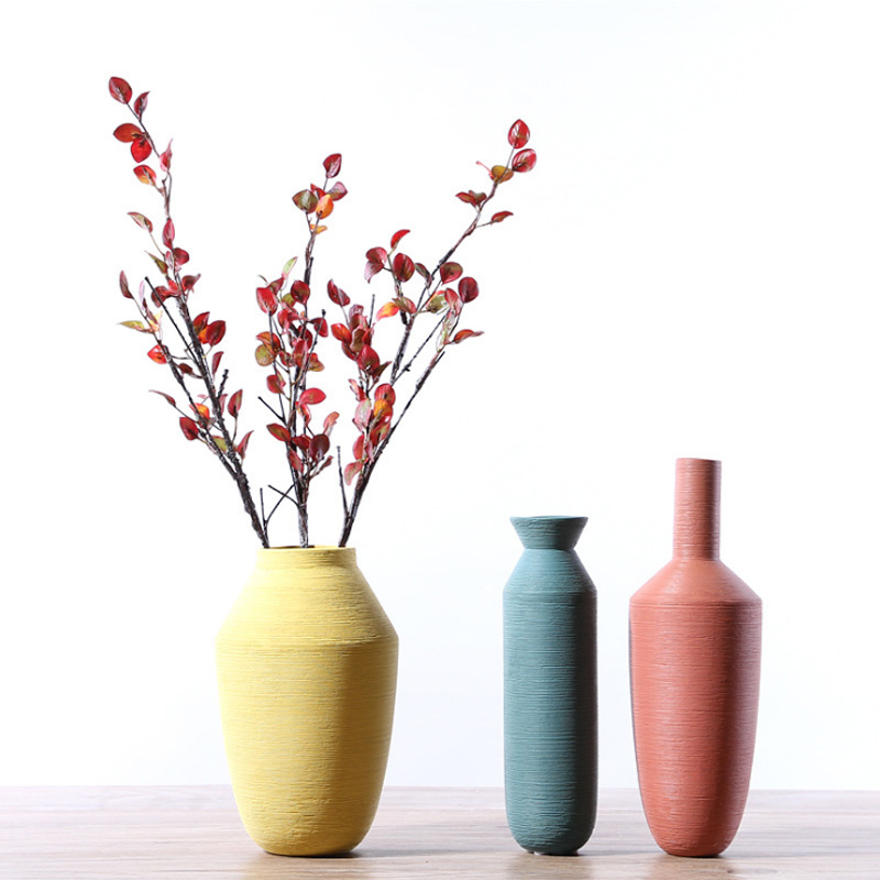 Creative morandi ceramic vases, flower arrangement sitting room sitting room light designer soft decoration decoration key-2 luxury furnishing articles northern Europe