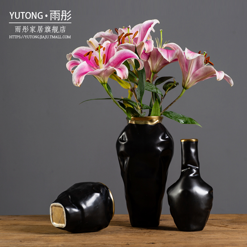 Up Phnom penh 3 d alien home furnishing articles flowers in black and white and double color suit light key-2 luxury ceramic flower flower arranging household act the role ofing is tasted