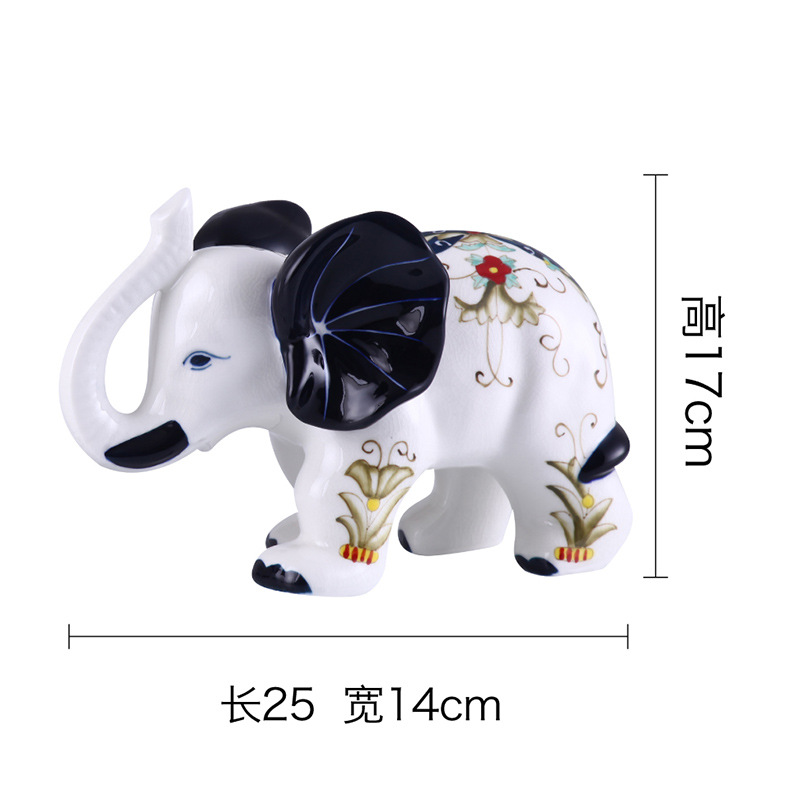 Blue and white porcelain ceramic like elephant furnishing articles home decoration accessories like wine porch wedding gift gift