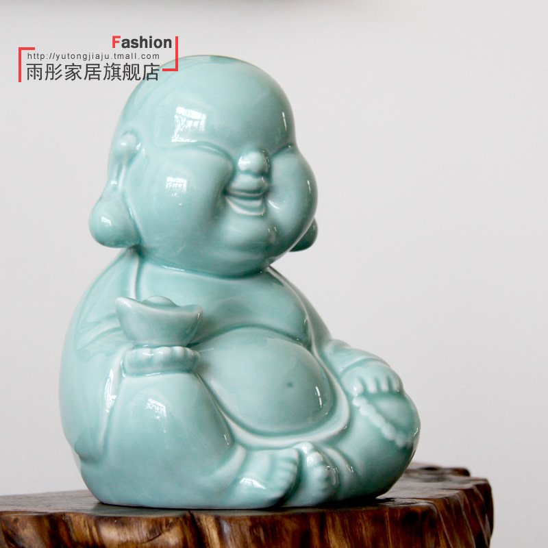 The rain tong home | checking porcelain ceramic creative hand - made meditation monk home furnishing articles study arts and crafts