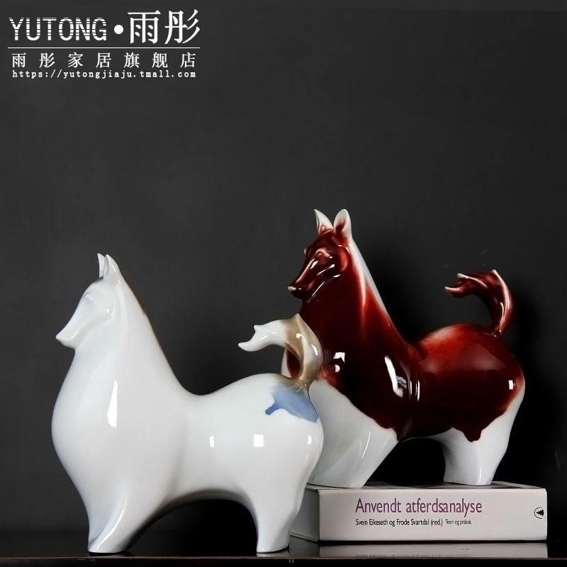 Ceramic dog furnishing articles of new Chinese style household adornment handicraft swing dog household act the role ofing is tasted furnishing articles Ceramic dog