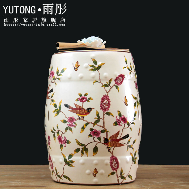 New Chinese style European rural jingdezhen temperature hand - made ceramic who drum who dressing change who drum pier ruffles what shoe