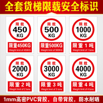 Cargo elevator is strictly prohibited to take warning signs Cargo elevator is strictly prohibited to carry 2 tons of safety signs Cargo elevator weight limit warning signs Elevator identification stickers Freight elevator is prohibited to overload maps