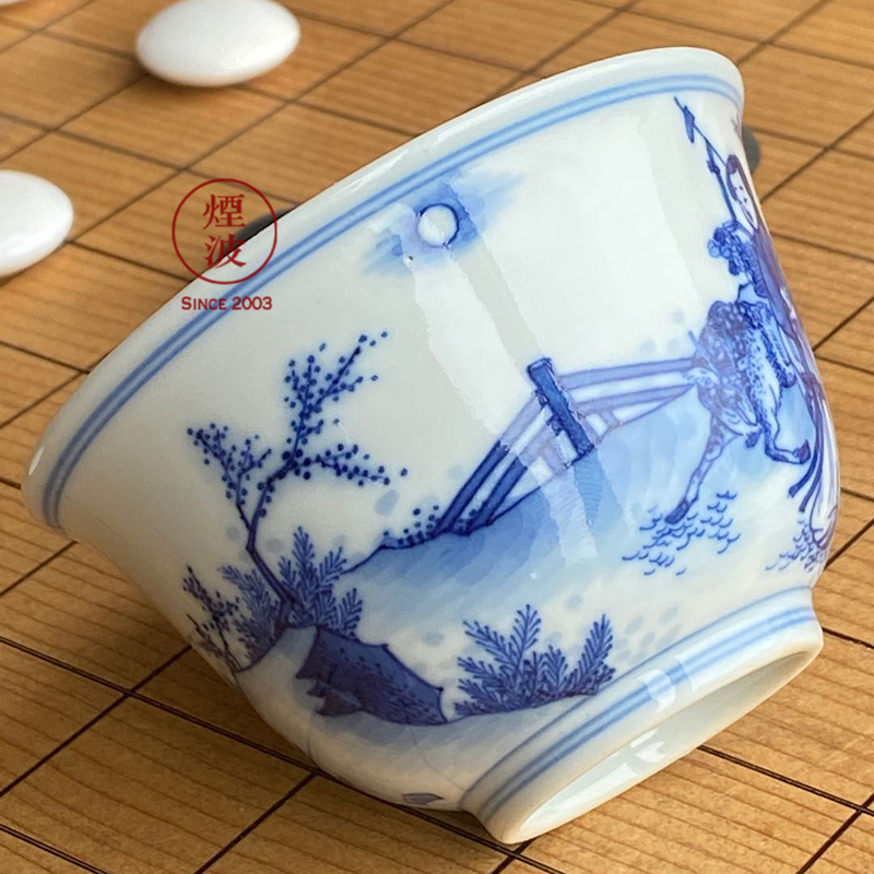 Com.lowagie.text.paragraph made hand - made of blue and white porcelain of jingdezhen lesser RuanDingRong lesser mago life of sample tea cup tea cups