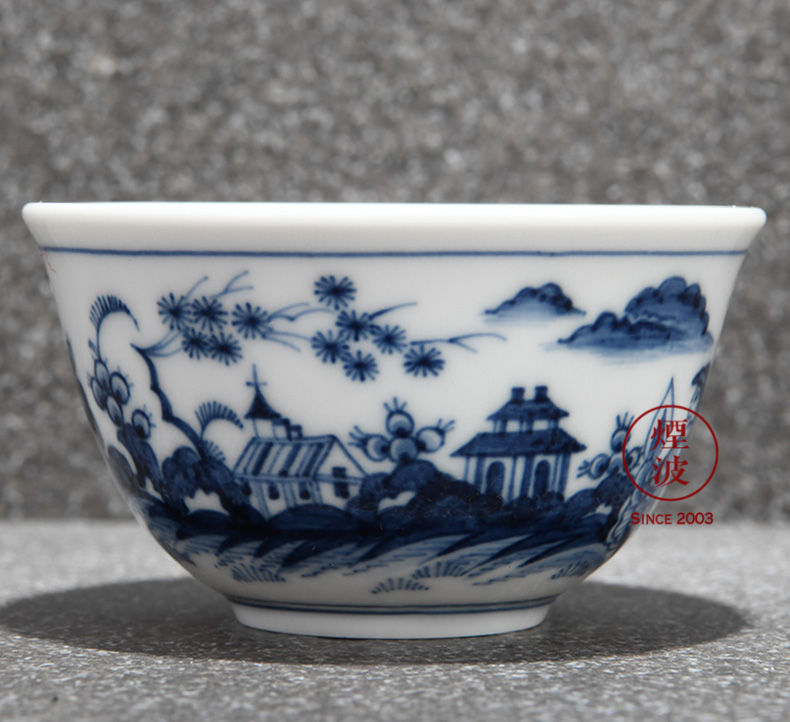 German mason mason meisen porcelain blue onion series Oriental character Chinese teacups sample tea cup