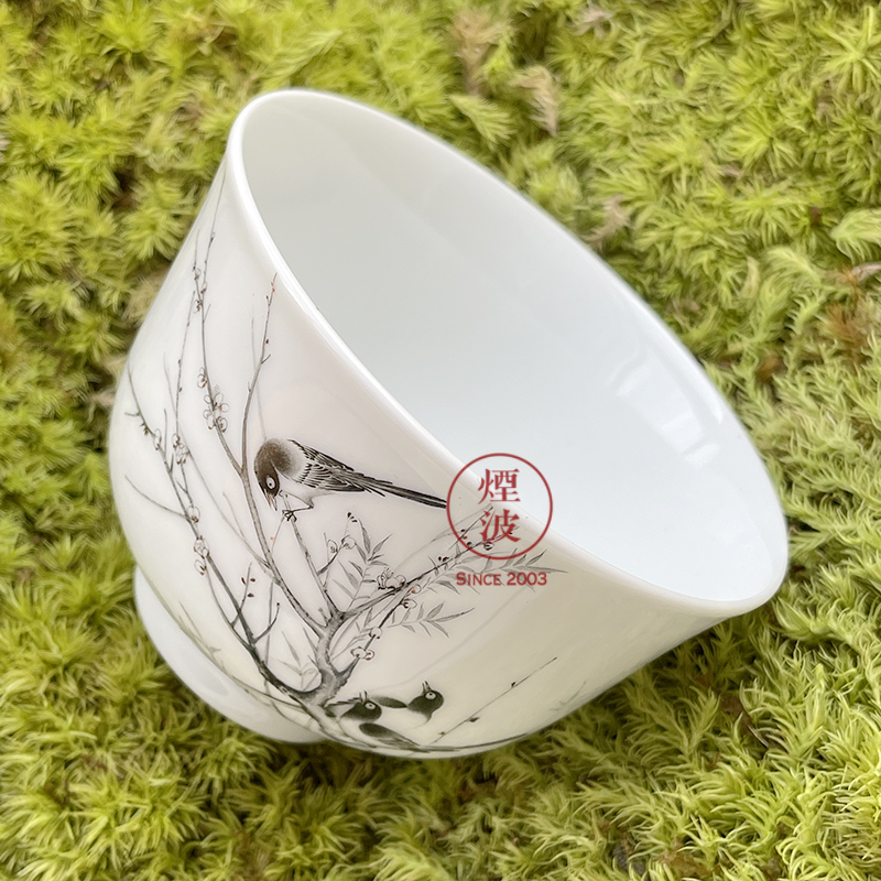 Jingdezhen nine calcinations color ink painters porcelain hand beaming keller cup sample tea cup