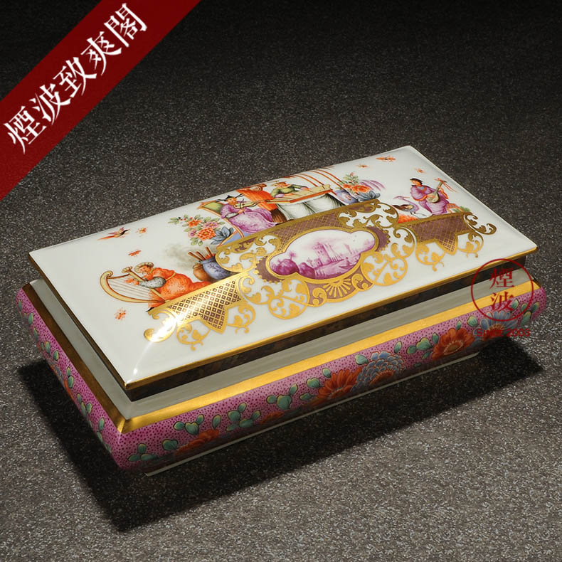 Those German mason MEISSEN meisen porcelain works limited Chinese wind music box sound box