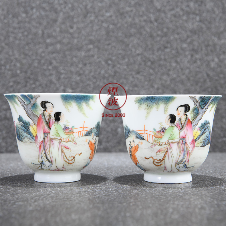 Jingdezhen bo far hall hand - made famille rose porcelain bo far the collection with the loving mother godson tea cup for cup