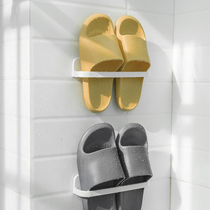 Stick-free punch-free minimalist slippers frame bathroom shoe holder toilet slippers containing devinator toilet shelve