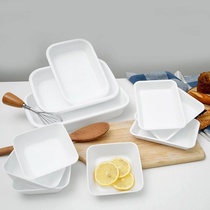 Japan imported white tray cooking plate fruit and vegetable food storage plate kitchen cooking plate