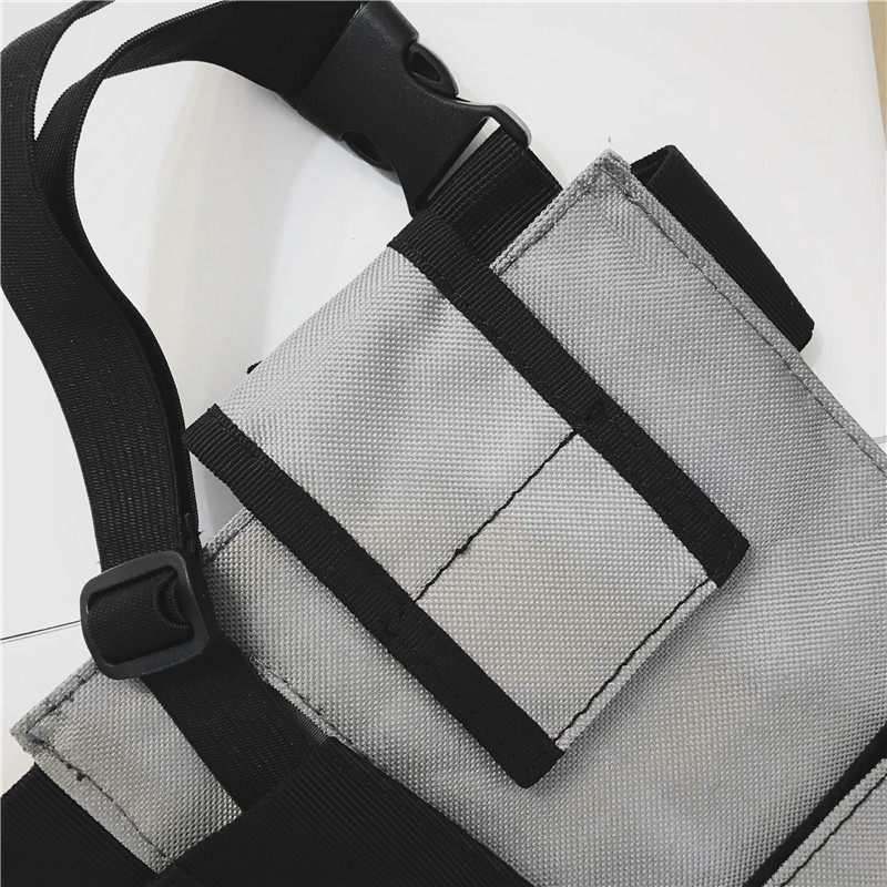 战术背心包工装马甲式双肩背包潮酷嘻哈街舞胸包机能风蹦迪腰包