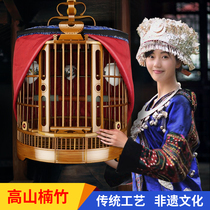 Painting Brow Bird Cage Octagorio Bird Cage Sub full set Accessories Boutique Sculpted Bamboo Bird Cage Small Size Bird Cage