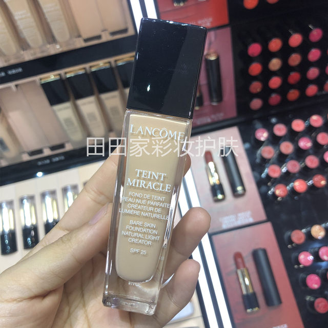 ຜະລິດຕະພັນໃໝ່ຂອງ Counter Lancome Lancome tulle/miracle radiance miracle make up long-lasing makeup oil-control clear liquid foundation in stock